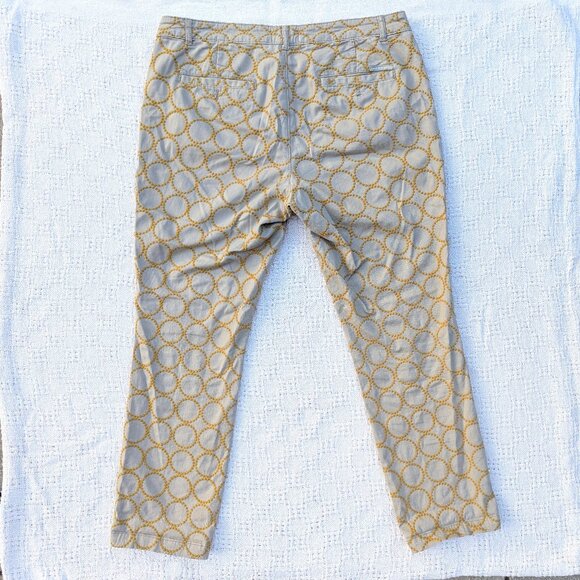 Anthropologie CHINO Women's Relaxed Circle Embroidered Chino Pants Size 33 - Picture 3 of 8